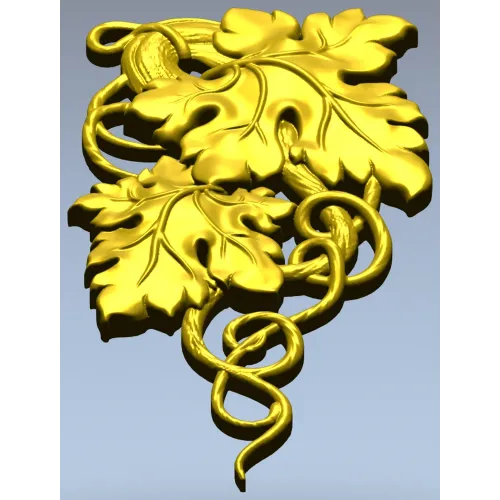 Grapevine Carving 3D Model for CNC Milling in STL Format