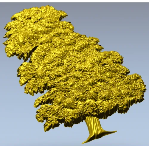Ornamental Tree 3D Model for CNC Milling in STL Format