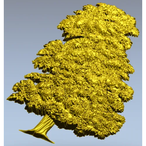 Ornamental Tree 3D Model for CNC Milling in STL Format