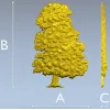 Ornamental Tree 3D Model for CNC Milling in STL Format