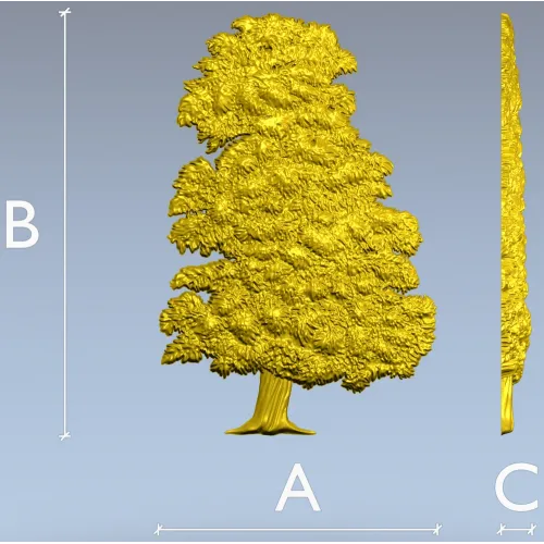 Ornamental Tree 3D Model for CNC Milling in STL Format