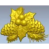 Резная композиция со шишками - STL для ЧПУ