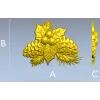 Резная композиция со шишками - STL для ЧПУ