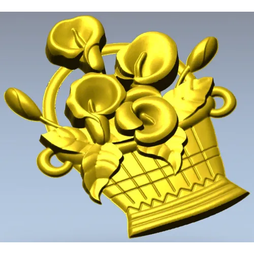 Корзинка с каллами - 3D модель STL для ЧПУ