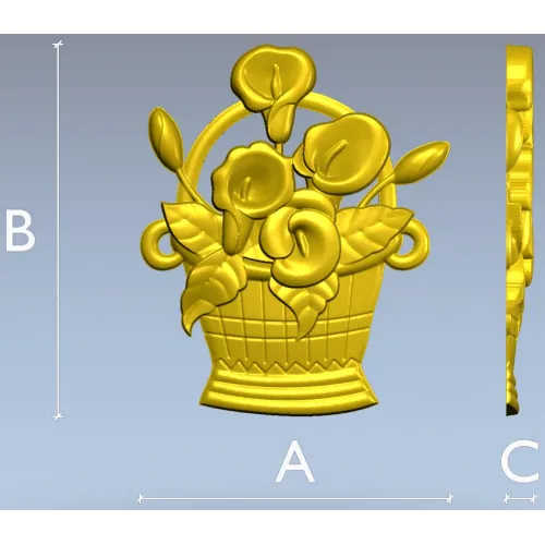 Корзинка с каллами - 3D модель STL для ЧПУ