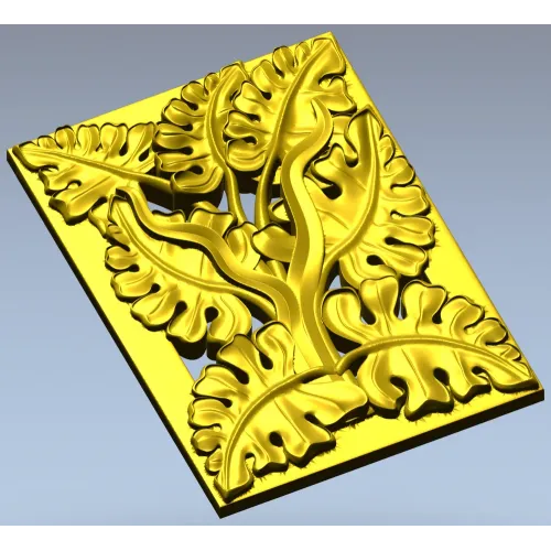 Рельефная панель "Златолист" - 3D модель STL для ЧПУ