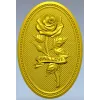 Detailed Rose Plaque 3D Model STL for CNC Milling