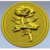 Detailed Rose Plaque 3D Model STL for CNC Milling