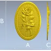 Detailed Rose Plaque 3D Model STL for CNC Milling