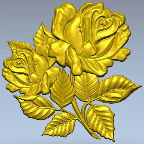 Рельефная роза - 3D модель STL для ЧПУ