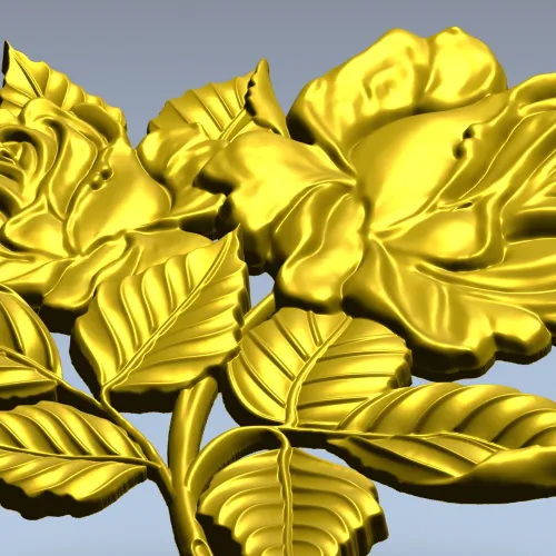 Рельефная роза - 3D модель STL для ЧПУ