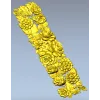 Ornate Floral Panel STL Model for CNC Milling