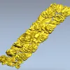 Ornate Floral Panel STL Model for CNC Milling