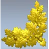 Oak Leaf and Acorn Decorative Corner STL Model for CNC