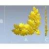 Oak Leaf and Acorn Decorative Corner STL Model for CNC