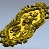 3D модель панно "Розы и птица" в формате STL для ЧПУ