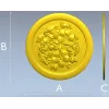 Круглый медальон с цветочным рельефом - stl модель для ЧПУ