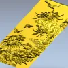 STL модель панель "Песнь пионов" - 3D рельеф для ЧПУ