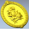 Овальный медальон с цветочным рельефом - STL модель для ЧПУ