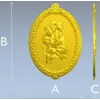 Овальный медальон с цветочным рельефом - STL модель для ЧПУ
