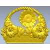 Floral Basket 3D STL Model for CNC Milling