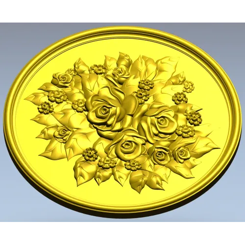 Розетка с букетом роз - 3D модель STL для ЧПУ