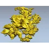 Рельефная 3D модель цветочной панно - лилия и кисти мелких цветов (STL для ЧПУ)