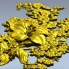 Рельефная 3D модель цветочной панно - лилия и кисти мелких цветов (STL для ЧПУ)