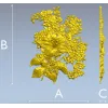 Рельефная 3D модель цветочной панно - лилия и кисти мелких цветов (STL для ЧПУ)
