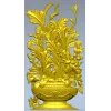 Ornate Floral Vase 3D Model for CNC Milling STL