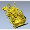 Ornate Floral Vase 3D Model for CNC Milling STL