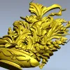 Ornate Floral Vase 3D Model for CNC Milling STL