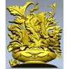 Ornate Floral Vase 3D Model for CNC Milling STL