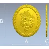 Цветочный медальон "Лилия и сирень" - 3D модель STL для ЧПУ