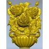 Floral Bouquet in Classic Vase 3D Model STL for CNC Milling