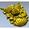 Floral Bouquet in Classic Vase 3D Model STL for CNC Milling