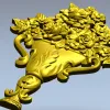Ваза с розами - рельефная stl модель для ЧПУ