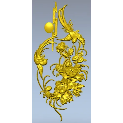 3D модель STL - вертикальная растительная панель с ласточками для ЧПУ