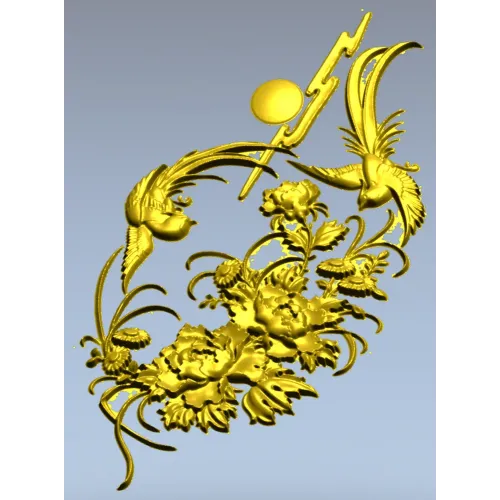 3D модель STL - вертикальная растительная панель с ласточками для ЧПУ