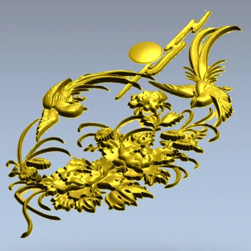 3D модель STL - вертикальная растительная панель с ласточками для ЧПУ