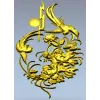 3D модель STL - вертикальная растительная панель с ласточками для ЧПУ