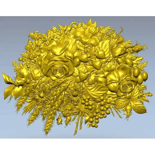 Рельефный букет - STL 3D модель для ЧПУ