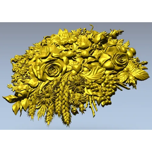 Рельефный букет - STL 3D модель для ЧПУ