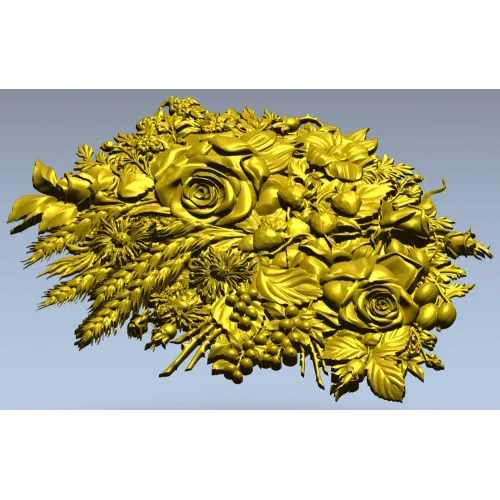 Рельефный букет - STL 3D модель для ЧПУ