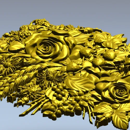 Рельефный букет - STL 3D модель для ЧПУ