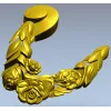 Рельефная гирлянда из роз - stl модель для ЧПУ