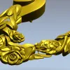 Рельефная гирлянда из роз - stl модель для ЧПУ