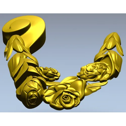 Рельефная гирлянда из роз - stl модель для ЧПУ