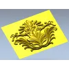Рельефный растительный картуш в стиле рококо - STL модель для ЧПУ
