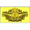 Рельефный растительный картуш в стиле рококо - STL модель для ЧПУ